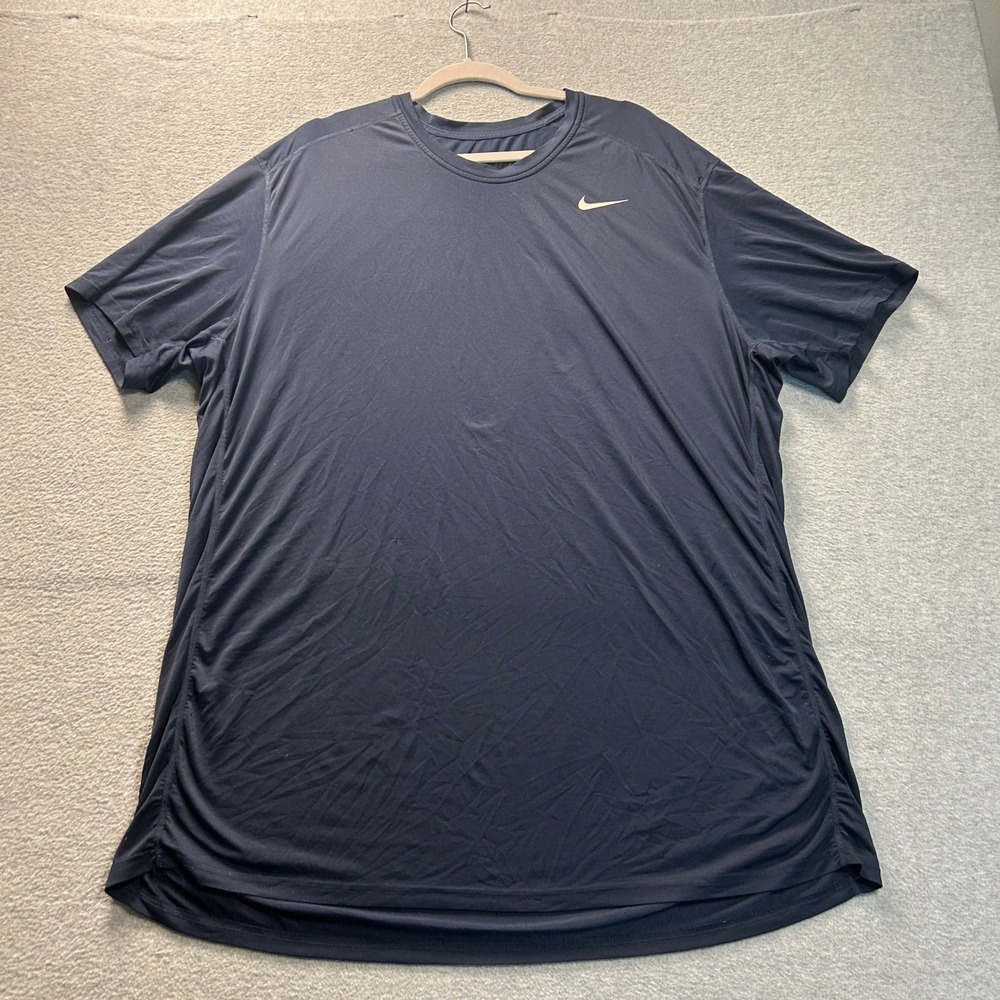 Nike Dri-FIT Performance Athletic T Shirt Mens 4XL Navy Moisture Wicking Tee
